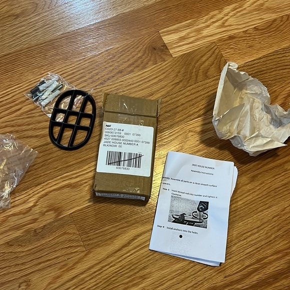 Anthropologie Jade House Numbers 00, 1, 9, # in Black NIB - Picture 4 of 14